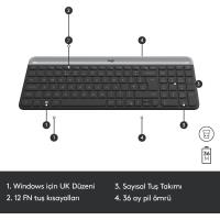 LOGITECH MK470 Q KABLOSUZ 920-009435 SİYAH KLAVYE MOUSE SET